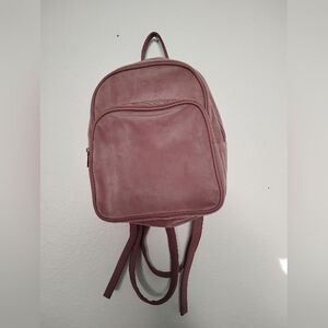 Unbranded Pinkish Purple Velvet Soft Mini Backpack